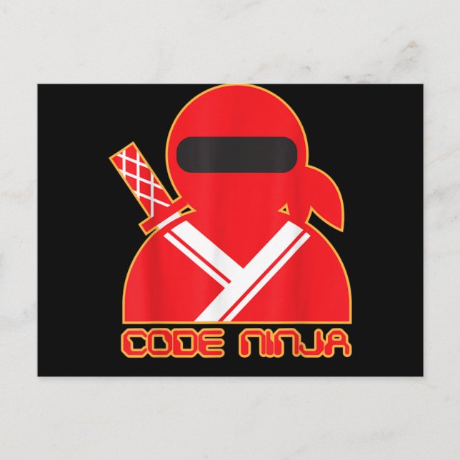 Code Ninja Computer Coding Engineer Funny Lovers Ankündigungspostkarte (Vorderseite)