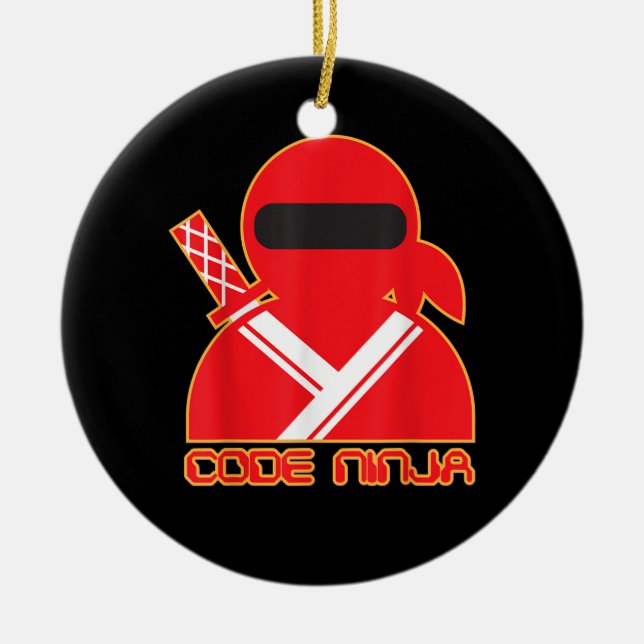 Code Ninja Computer Coding Engineer Funny Lovers Keramik Ornament (Vorne)