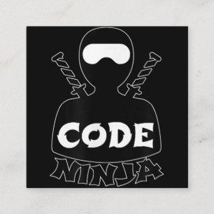 Code Ninja Computer Coding Engineer Funny Lovers Quadratische Visitenkarte