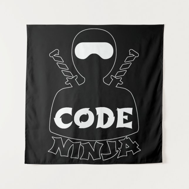 Code Ninja Computer Coding Engineer Funny Lovers Wandteppich (Vorderseite)