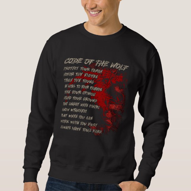 Code Of The Wolf Protect You Family Viking Wolf Co Sweatshirt (Vorderseite)