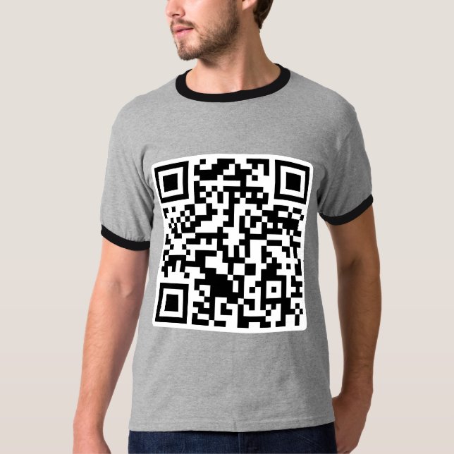 Code Rickrolled Rick-Rollen QR T-Shirt (Vorderseite)