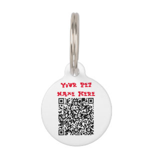 Code-runder Kosename-Umbau des Docht-QR Haustiermarke