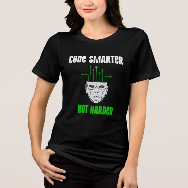Code Smarter nicht härter Software-Engineer Tri-Blend Shirt (Vorderseite)