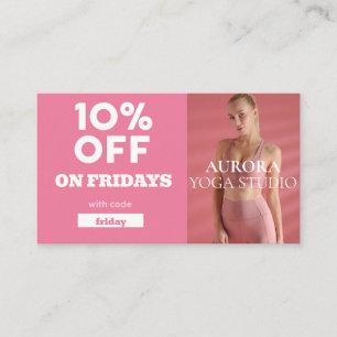 Code-Sonderaktion für Yoga Studio Visitenkarte