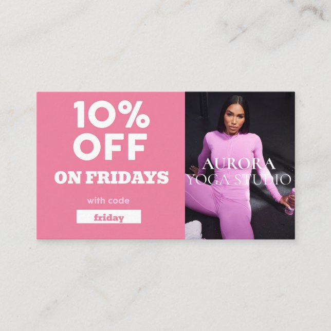 Code-Sonderaktion für Yoga Studio Visitenkarte (Vorderseite)