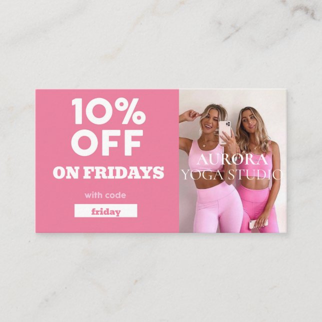 Code-Sonderaktion für Yoga Studio Visitenkarte (Vorderseite)