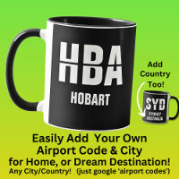 Code & Stadt hinzufügen - Airport Code HBA HOBART