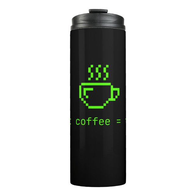 Code und Coffee Life sind gut Thermosbecher (Vorderseite)