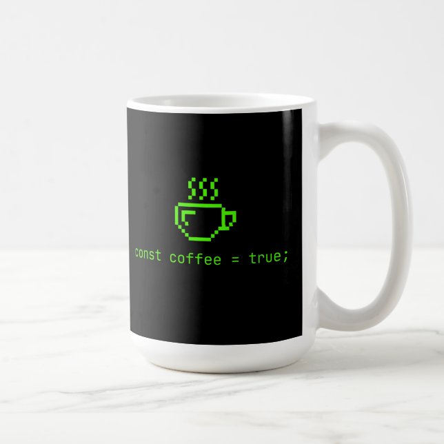 Code und Kaffee Leben ist gut Kaffeetasse (Rechts)