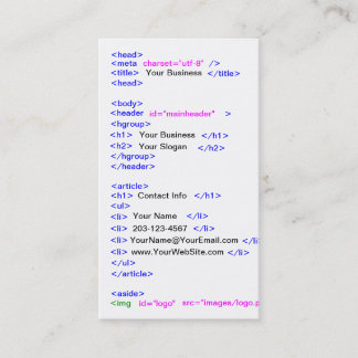 Code Visitenkarte