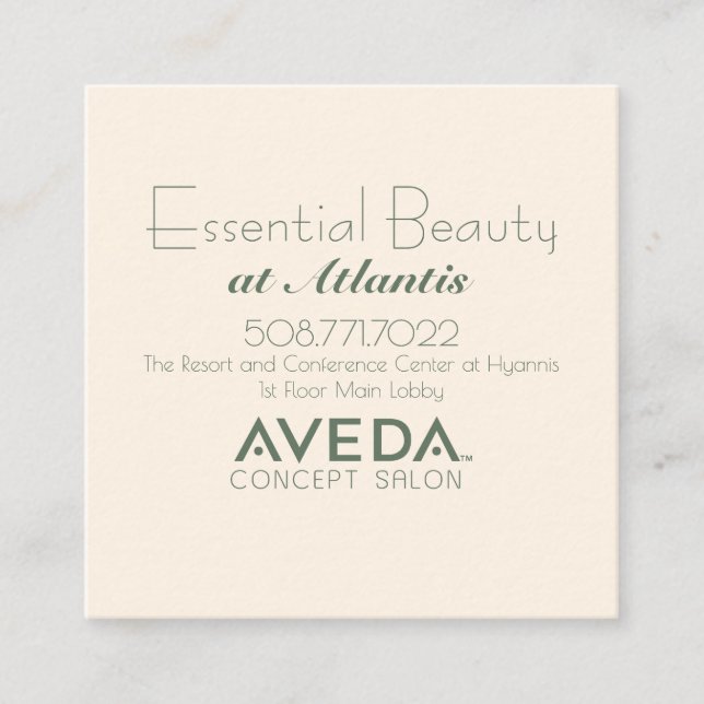 Code-Visitenkarte des Salon-QR Quadratische Visitenkarte (Vorderseite)