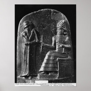 Code von Hammurabi, oben auf der Stele Poster