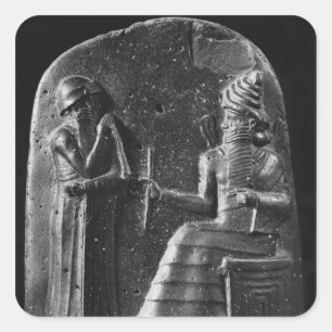 Code von Hammurabi, oben auf der Stele Quadratischer Aufkleber