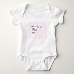 Code wie eine Mädchenzeitschrift Baby Strampler