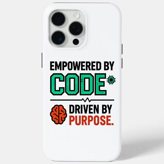 Code With Purpose iPhone Case (Rückseite)