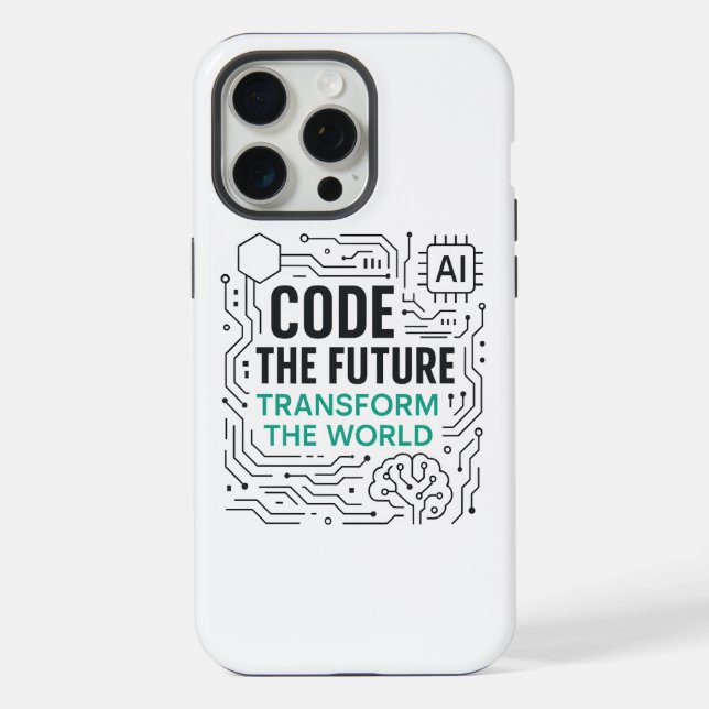Code Zukunft Welt verändern Case iPhone Hülle (Rückseite)