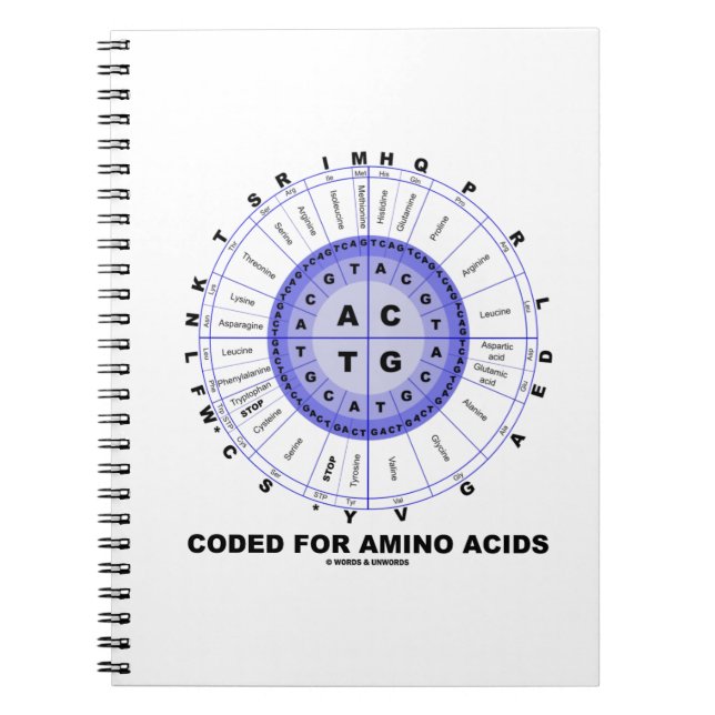 Coded For Amino Acids (Genetic Code DNA) Notizblock (Vorderseite)