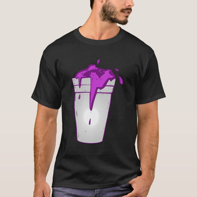 Codein Lean Double Cup Styrofoam Lila Drank CU T-Shirt (Vorderseite)