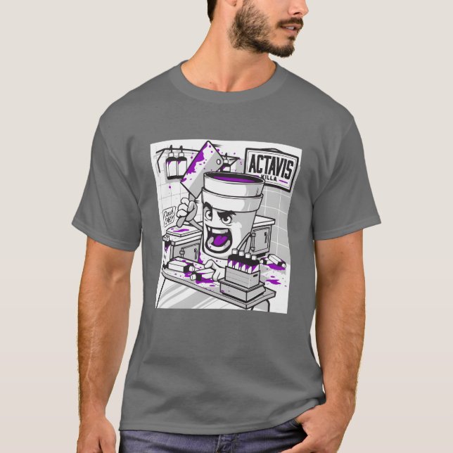 Codein Lean Hustensaft Double Cup Sizzurp Drank T-Shirt (Vorderseite)