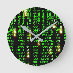 Codematrix - Acrylwand Runde Wanduhr