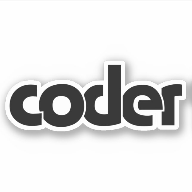 Coder Aufkleber (Vorderseite)