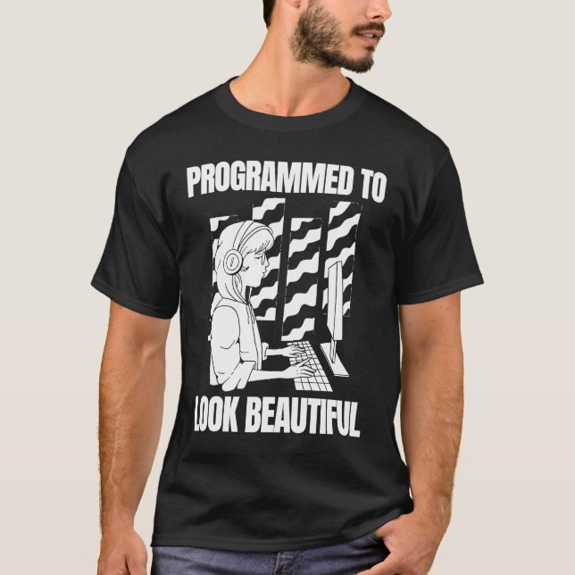 Coder Beautiful Developer Software Programmierung T-Shirt (Vorderseite)