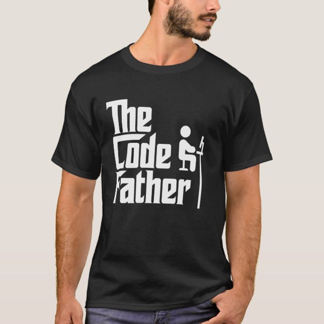 Coder Code Vater Lustig Programmierung Computerwis T-Shirt (Vorderseite)