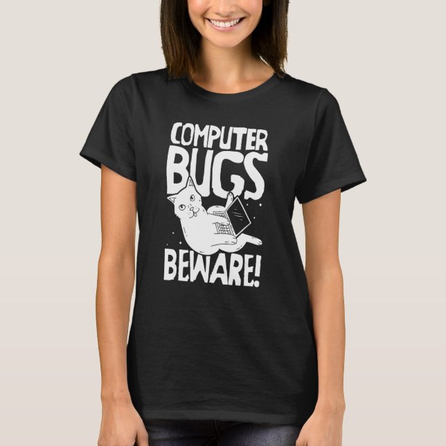 Coder Coding Entwickler Softwareingenieur Katze Pr T-Shirt (Vorderseite)