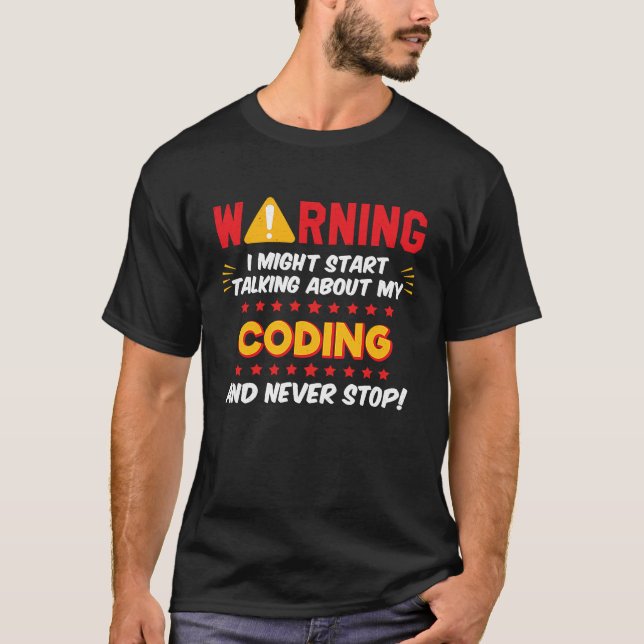 Coder Computer Language Coding Joke Graphic T-Shirt (Vorderseite)