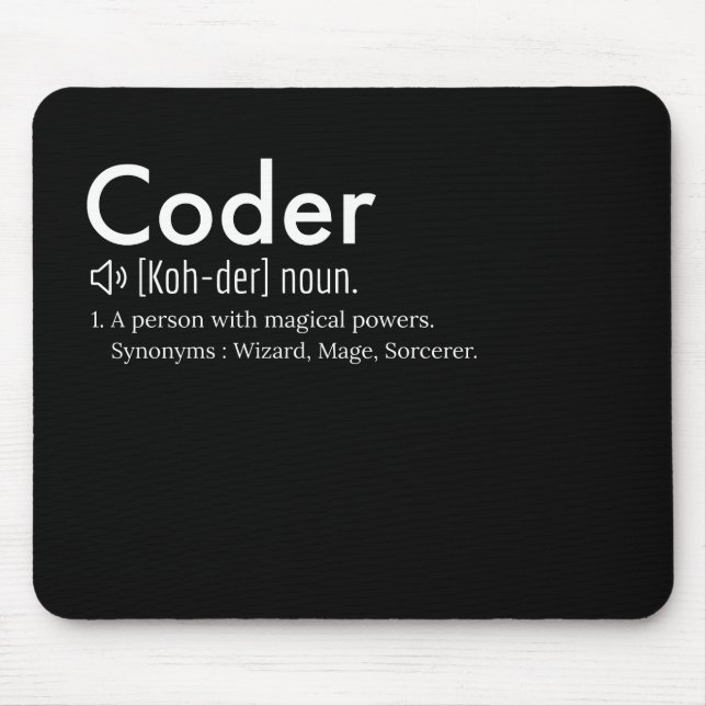 Coder Definition - Programmiersprachenfreunde Mousepad (Vorne)