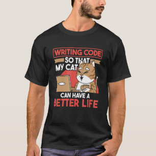 Coder Entwickler Software-Ingenieur Coding Cat Pro T-Shirt