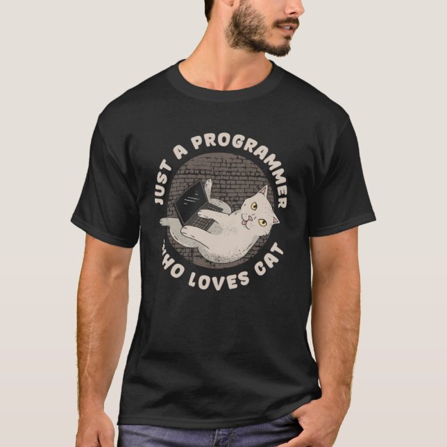 Coder Feline Developer  Software Engineer Cat Prog T-Shirt (Vorderseite)