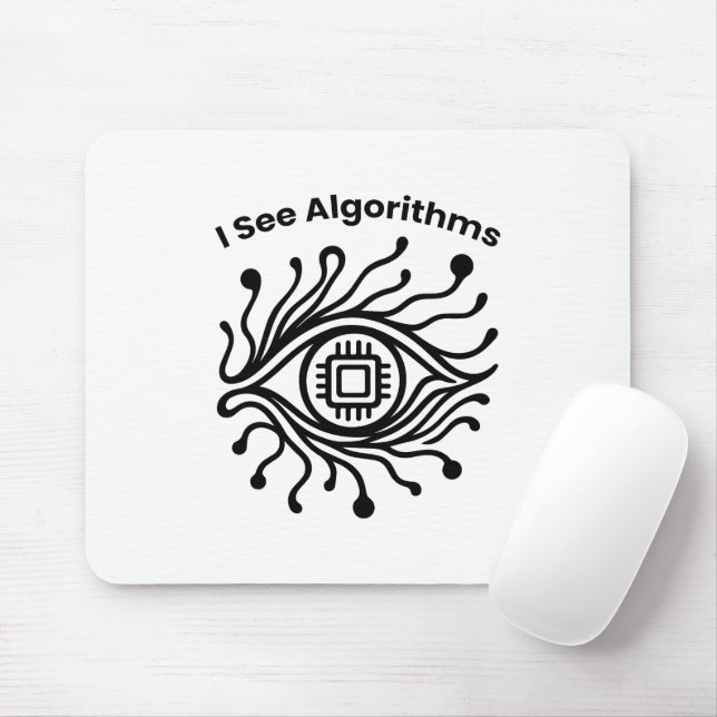 Coder Gift – Tech Eye Design – Mouse Pad Mousepad (Mit Mouse)