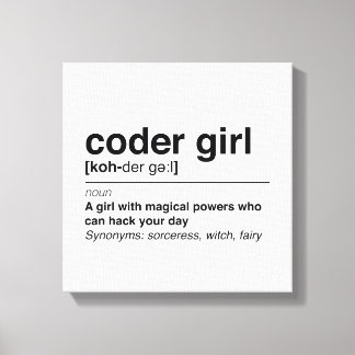 Coder Girl Leinwanddruck