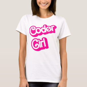 Coder Girl Pink Computer Geek Programmiererin T-Shirt