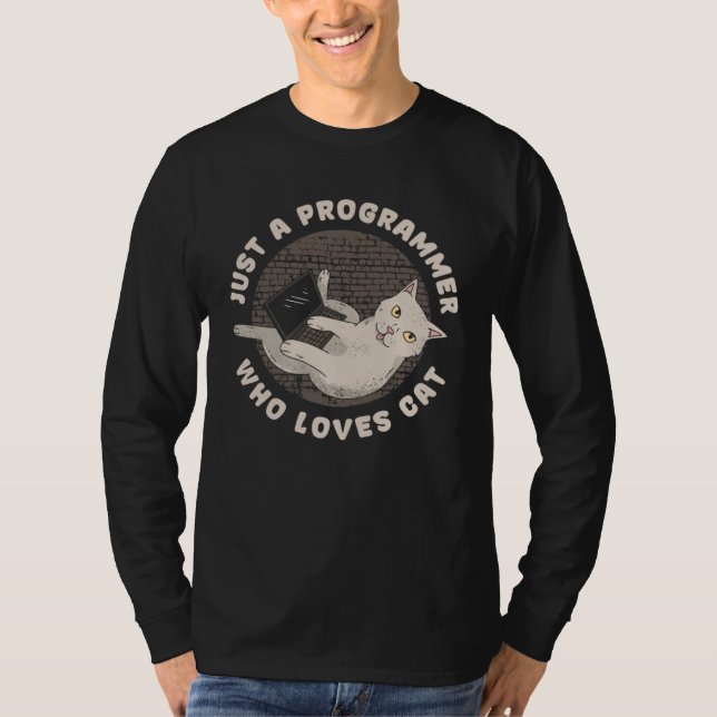 Coder Katze Entwickler  Softwareingenieur Katze Pr T-Shirt (Vorderseite)