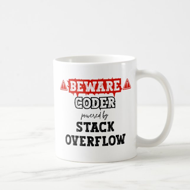 Coder mit Stack-Überlauf | Programmierung Kaffeetasse (Rechts)