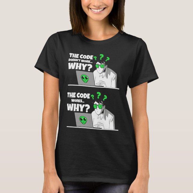 Coder Programmer Software Engineer  Idea IT Fan T-Shirt (Vorderseite)