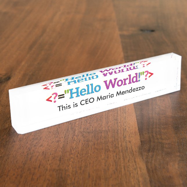 Coder Programmierer Namensschild Vorlage Namensplakette (Seite)
