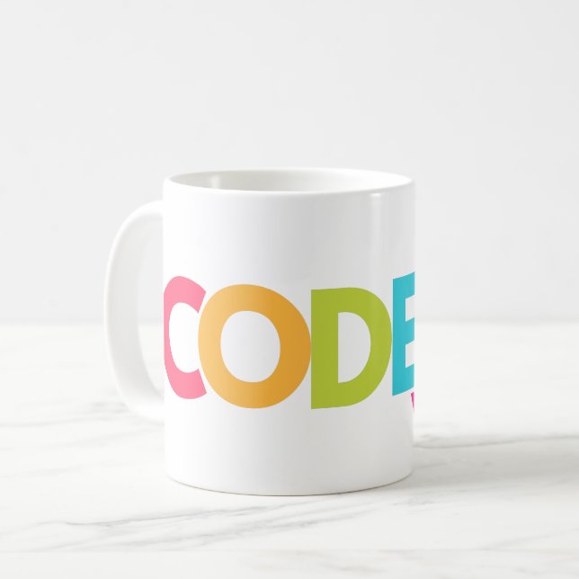 CODER V 2.0 - ENTWICKLUNGSGEEK KAFFEETASSE (Vorderseite Links)