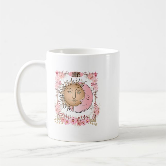 Codescore Aesthetic Tarot Card Lovers Crescent W Kaffeetasse (Links)