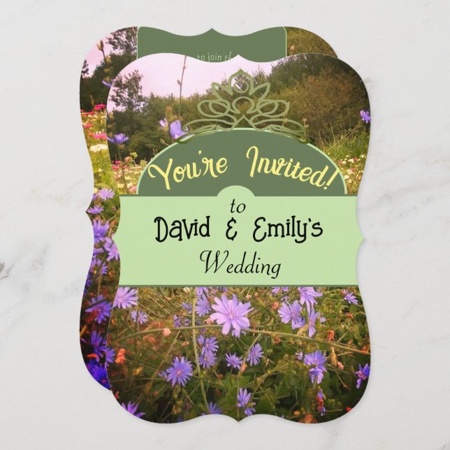 Codescore-Blume: Einladungen zur Meadow Wedding (Vorne/Hinten)