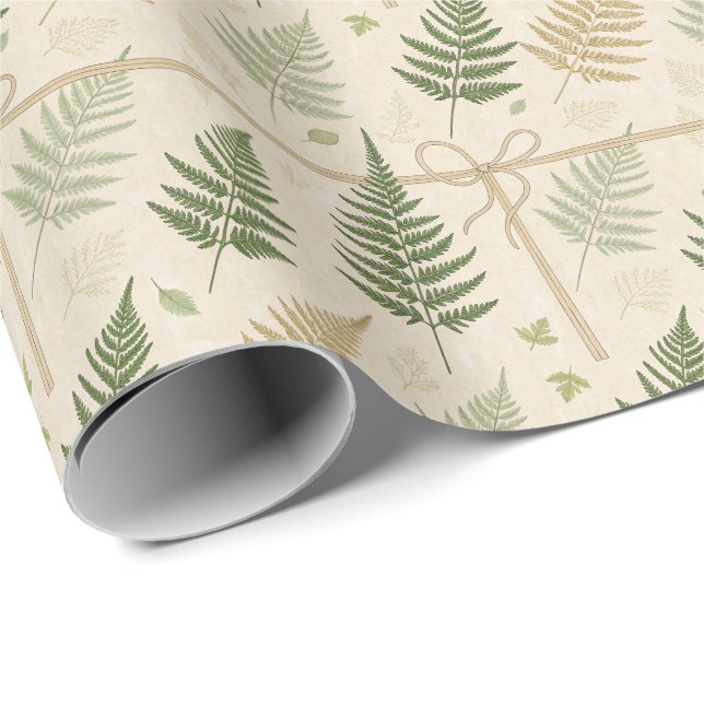 Codescore Fern-Blätter Papier druckverpacken Rolle Geschenkpapier (Rolleneckpunkt)