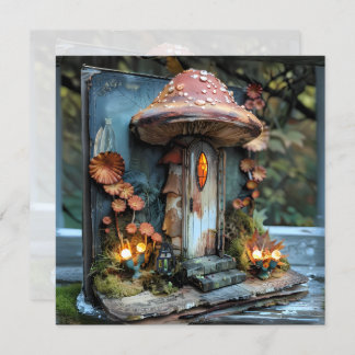 Codescore Mushroom Blue Book Journal Scrapbook Einladung