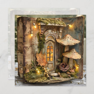 Codescore Mushroom Book Fall Scrapbook Journal Einladung