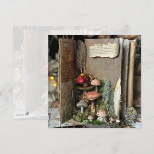 Codescore Mushroom Book Mossy Scrapbook Journal Einladung