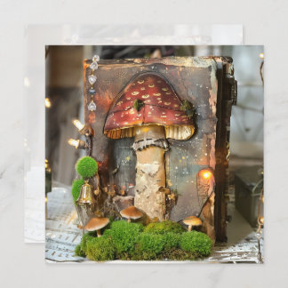 Codescore Mushroom Book Mossy Scrapbook Journal Einladung