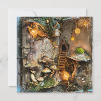 Codescore Mushroom Fairy House Scrapbook Seite Einladung