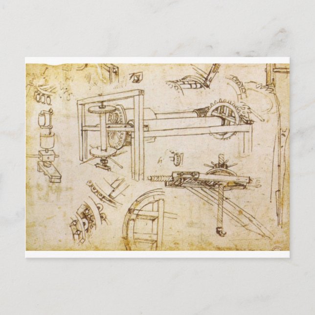 Codex Atlanticus Postkarte (Vorderseite)